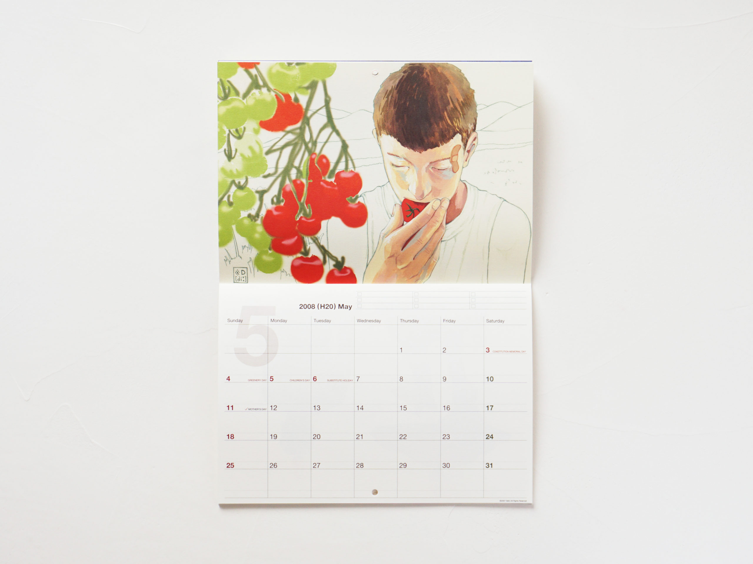 GREEN & RED Xing Calender Book