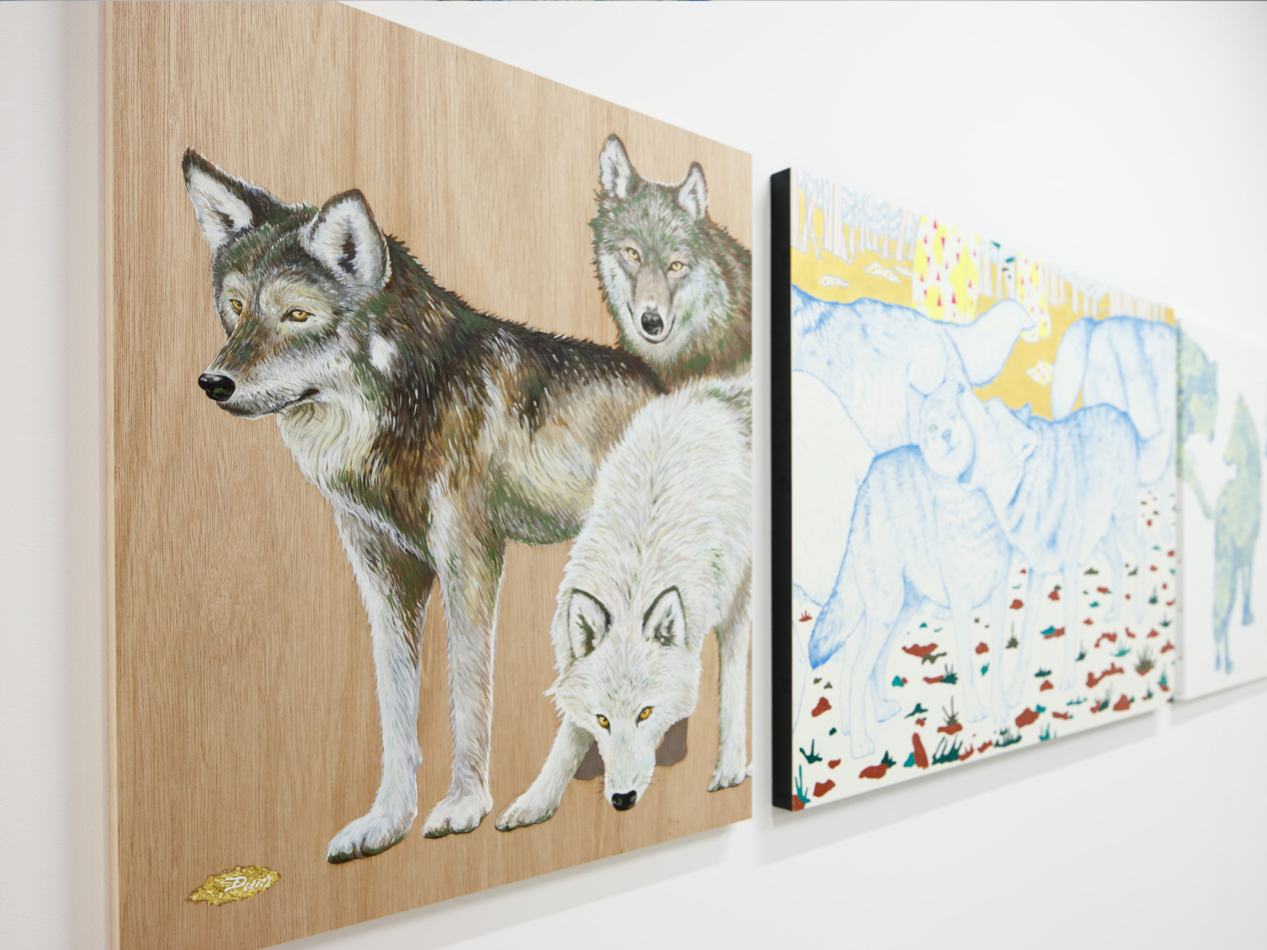 The wolves of 4th dimention／ 2922✖️730mm／for solo show『Crystallized Points of View』at hpgrp gallery Tokyo Aoyama
