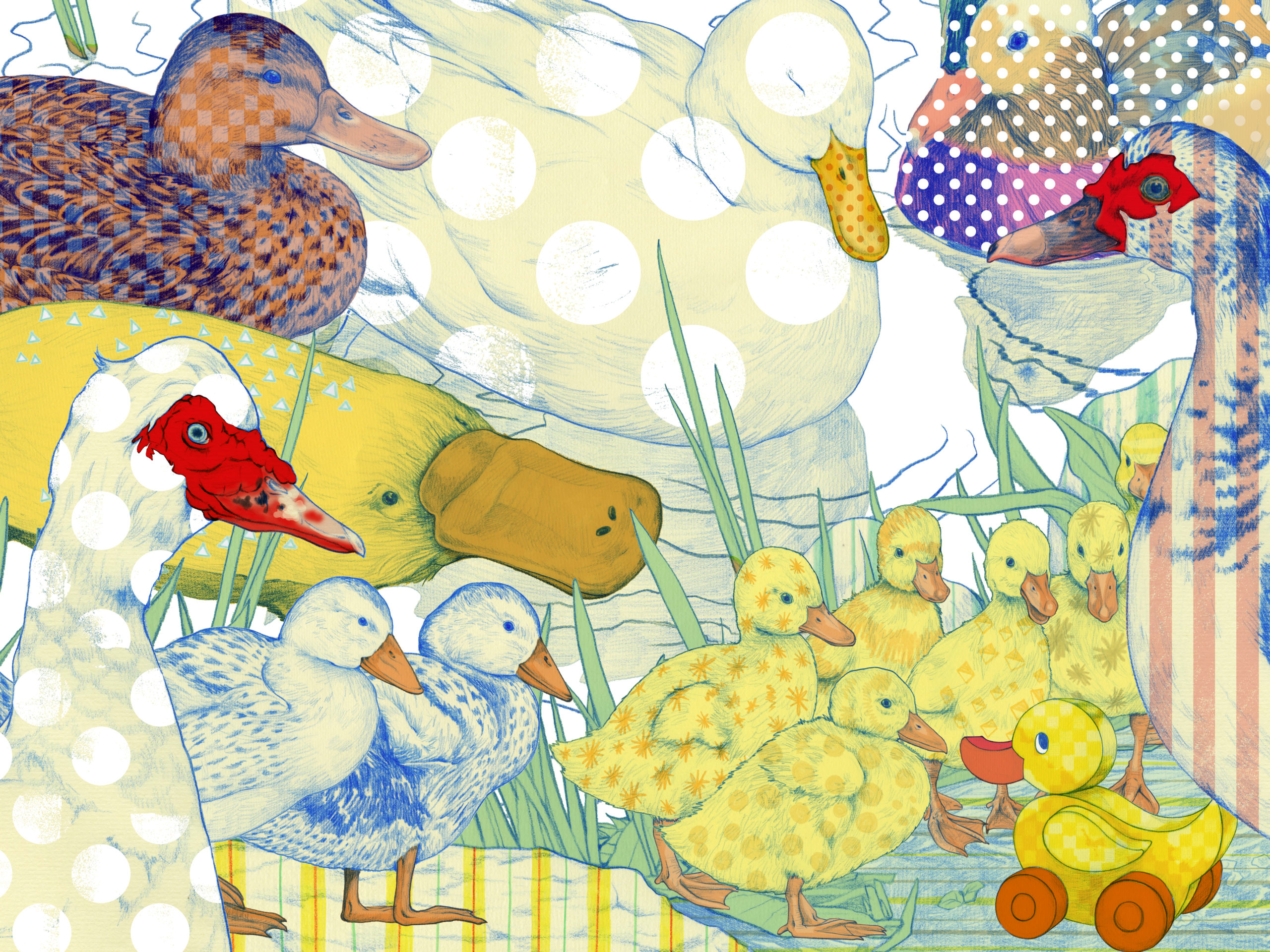 Water bird picnic ／ Wonder Color Pencil